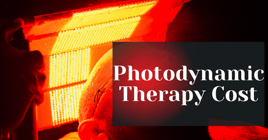 An image of a man receiving photodynamic treatment on scalp.