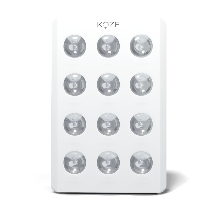 KOZE Mini Red Light Therapy device, highlighting its convenience for skin and health treatment.